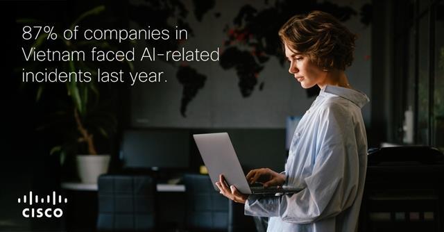 Most Vietnamese firms unprepared for AI-era cyber threats: Cisco