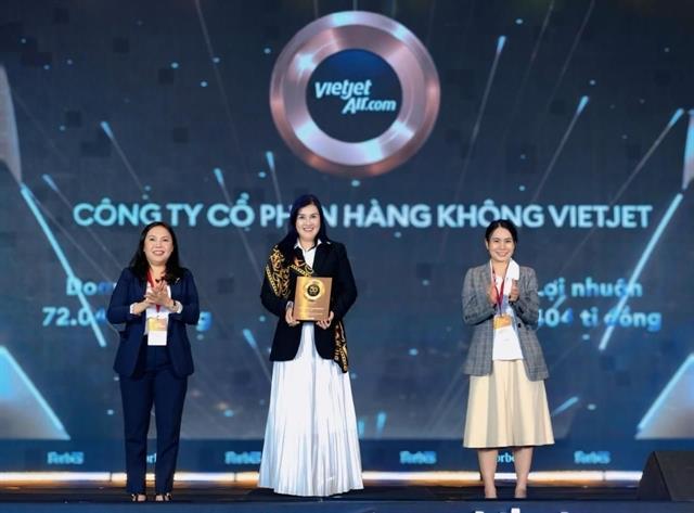 Forbes names Vietjet among top 50 listed companies in Việt Nam in 2025