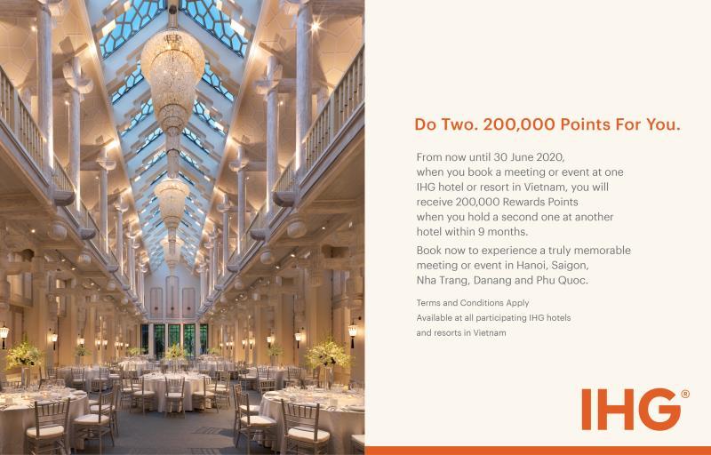 InterContinental Hotels Group offers reward to companies holding 2 meetings or events