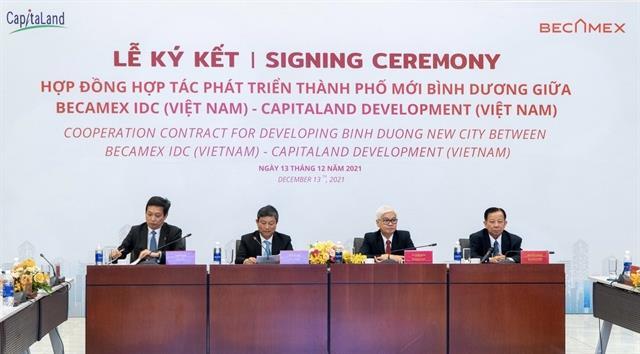 Becamex IDC, CapitaLand ink deal on Binh Duong New City
