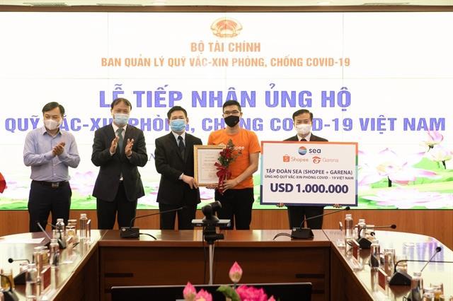 Shopee, Garena donate 1m to Govt Covid vaccine fund